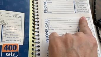 Amazon.com : Adams Phone Message Book, Carbonless Duplicate